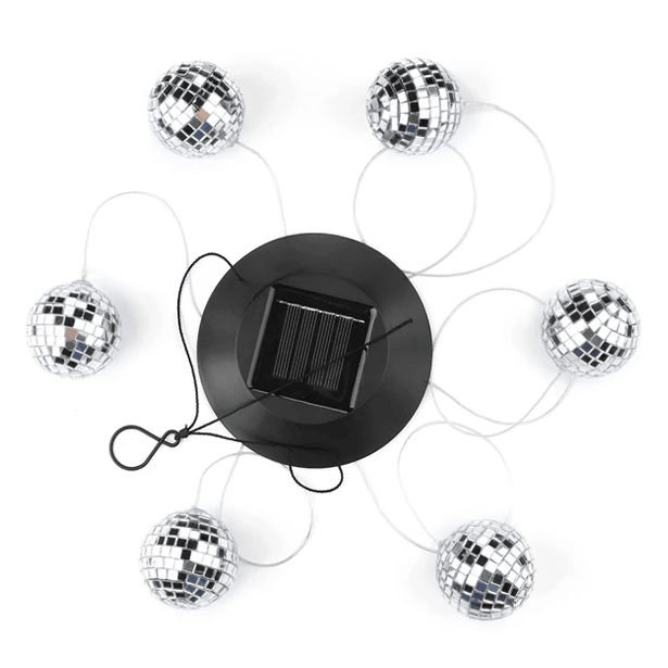 Mirror Ball Wind Chime – Solar LED Garden Decoration