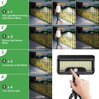 ☀️External Solar-powered LED Light Strip with Motion Sensor