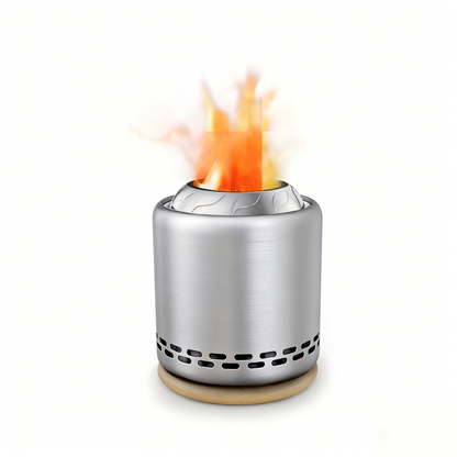 Stove TabletopFire Pit withStand -5.9" x7.8" SmokelessStainless SteelPortable Fire Pit