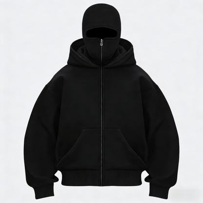 Double HoodedZip Jacket Wind-resistant WinterHoodies for Men