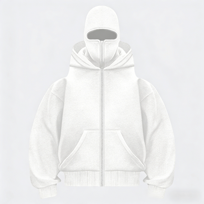 Double HoodedZip Jacket Wind-resistant WinterHoodies for Men