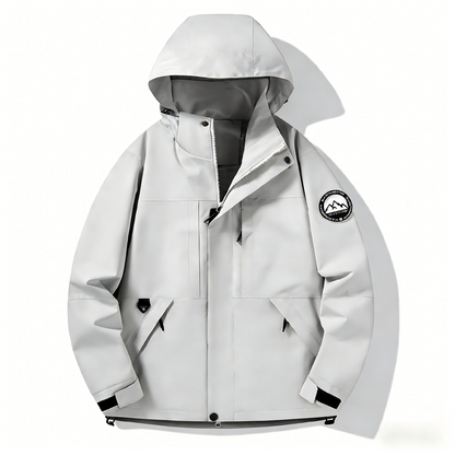 Unisex Single Layer Windproof and Waterproof Hooded Jacket for Outdoor Activities