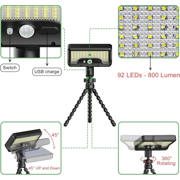 ☀️External Solar-powered LED Light Strip with Motion Sensor