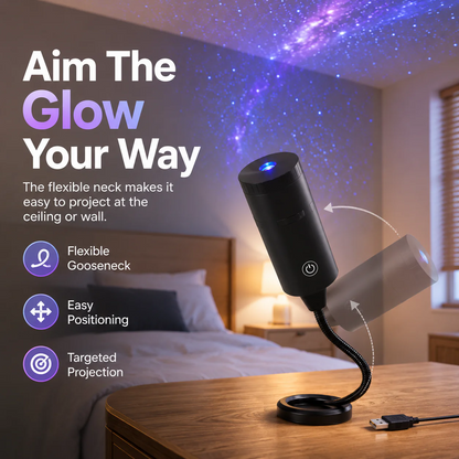 Plug-&-Play HD Star Projector - 11 Galaxy, Butterfly & Ocean Scenes